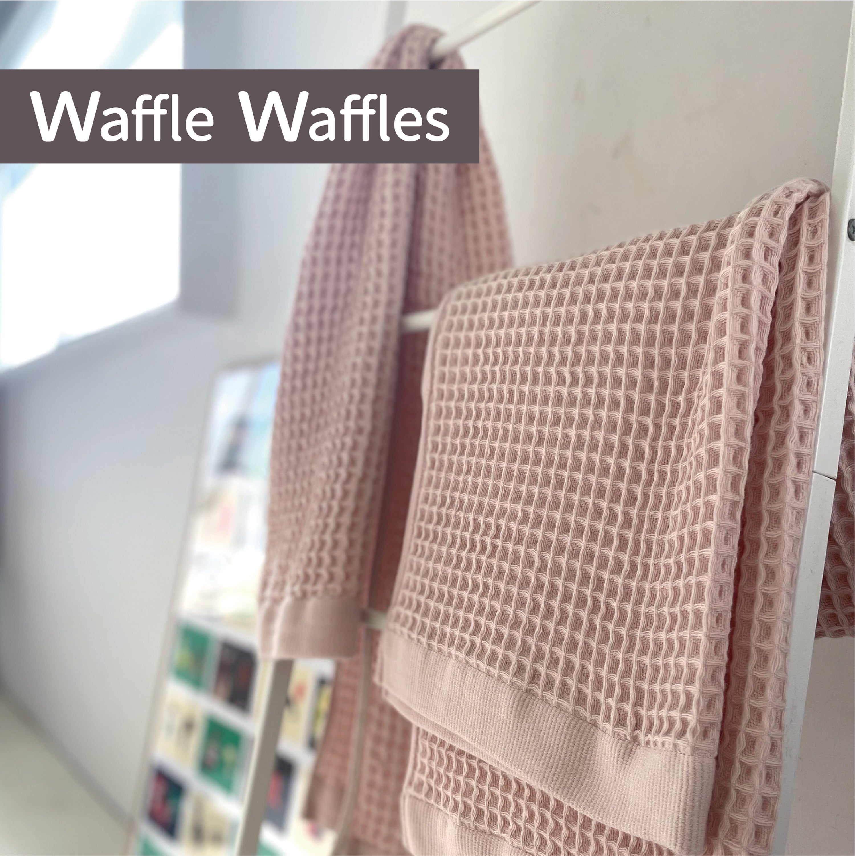 ふわッフル スマートロングタオル｜34×120cm 無撚糸フワフワ・吸水力
